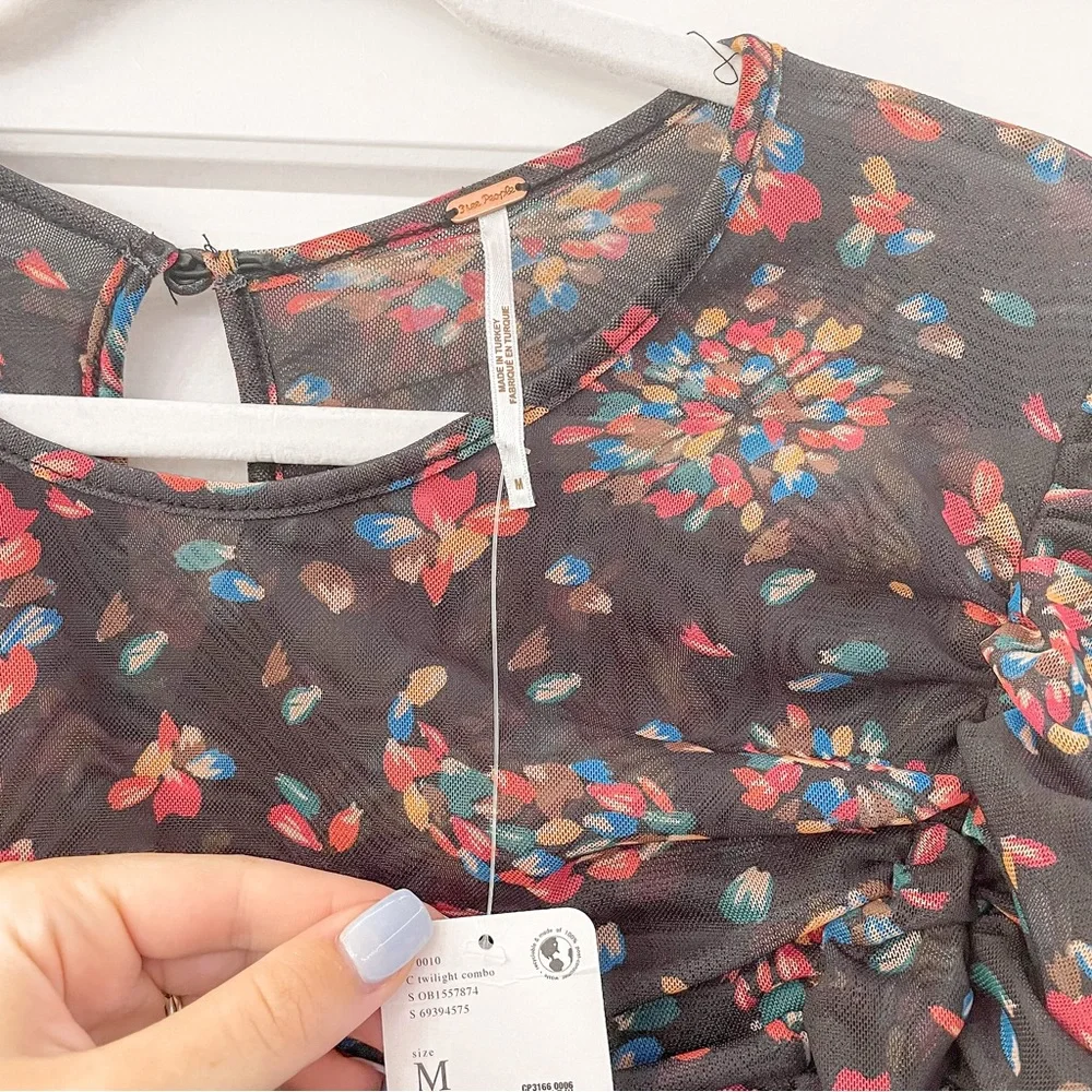 NEW Free People Briella Ruched Dress Twilight_4